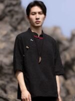Chinese Style Shirt Linen Retro Tang Suit Men