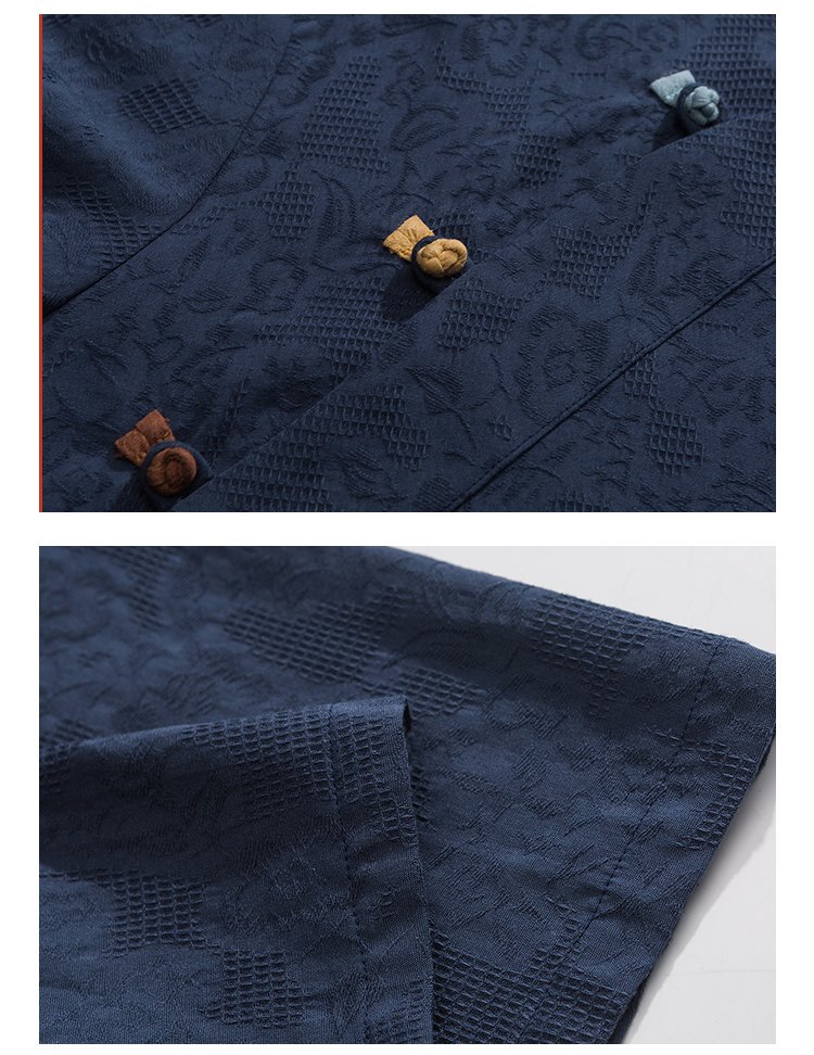 Chinese Style Shirt Linen Retro Tang Suit Men