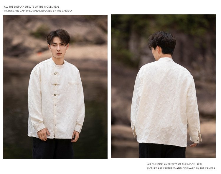 Chinese Style Shirt Man Loose Men's Top