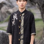 Chinese Style Shirt Men Embroidery Tang Suit Top