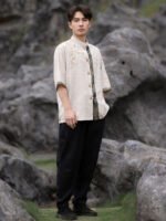 Chinese Style Shirt Men Embroidery Tang Suit Top - Image 5