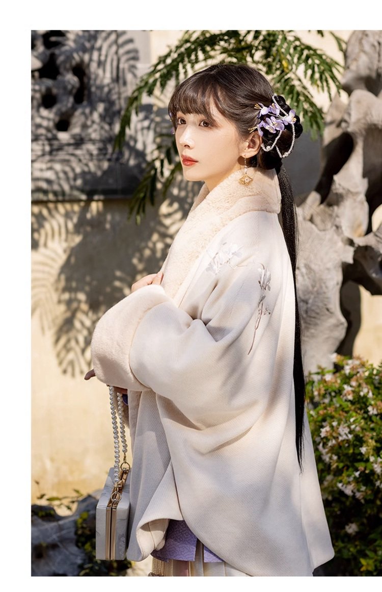 Chinese Style Short Cloak Winter Hanfu Coat