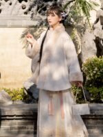 Chinese Style Short Cloak Winter Hanfu Coat - Image 2