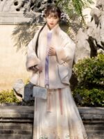 Chinese Style Short Cloak Winter Hanfu Coat - Image 3