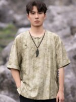 Chinese Style T Shirts For Men Tang Suit Top