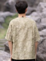 Chinese Style T Shirts For Men Tang Suit Top - Image 5