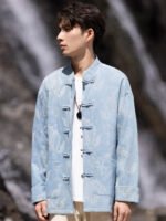 Chinese Style Tang Suit Denim Jacket Men