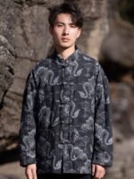 Chinese Style Tang Suit Denim Jacket Men - Image 6