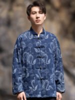 Chinese Style Tang Suit Denim Jacket Men - Image 5