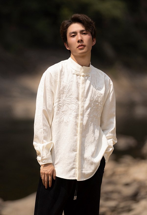 Chinese Style Tang Suit Mens Linen Shirts