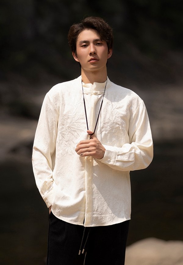 Chinese Style Tang Suit Mens Linen Shirts
