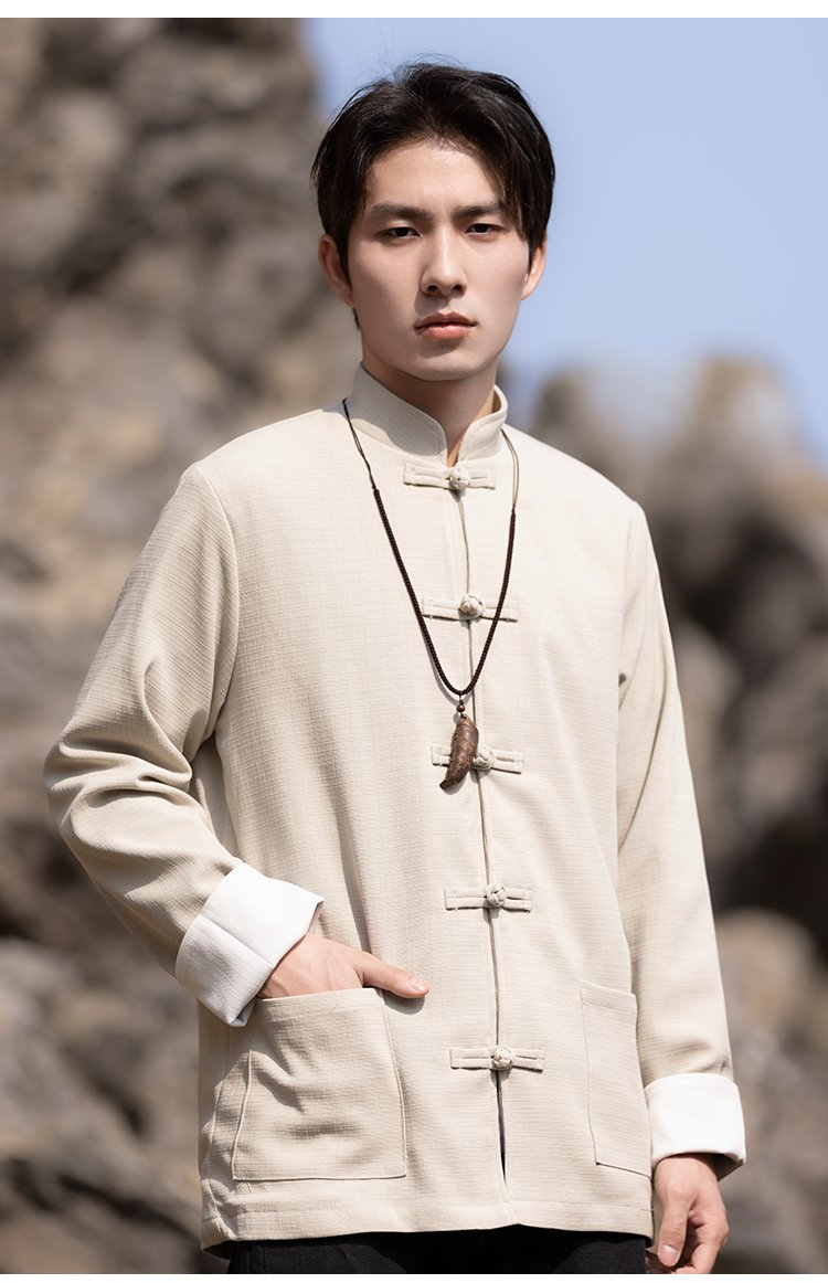 Chinese Style Tangzhuang Men's Jacket