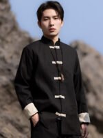 Chinese Style Tangzhuang Men’s Jacket - Image 4
