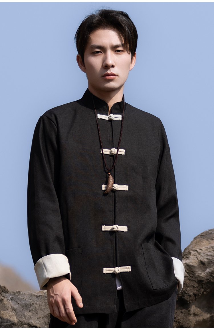 Chinese Style Tangzhuang Men's Jacket