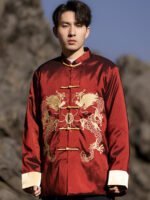 Chinese Style Zhongshan Suit Embroidery Retro Tang Jacket
