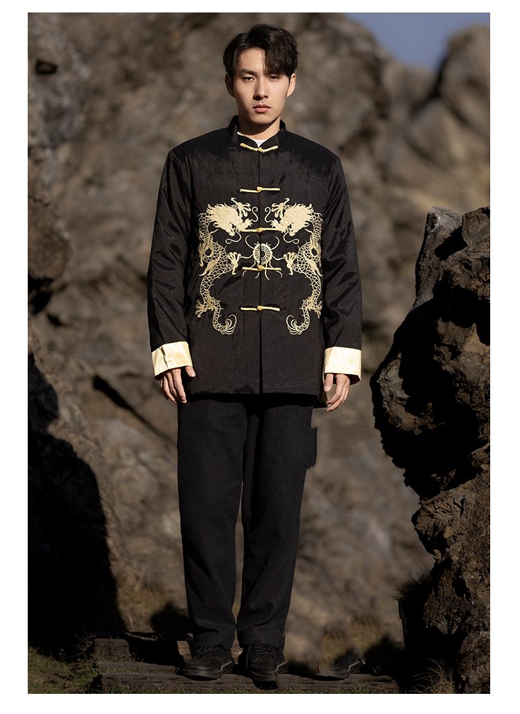 Chinese Style Zhongshan Suit Embroidery Retro Tang Jacket