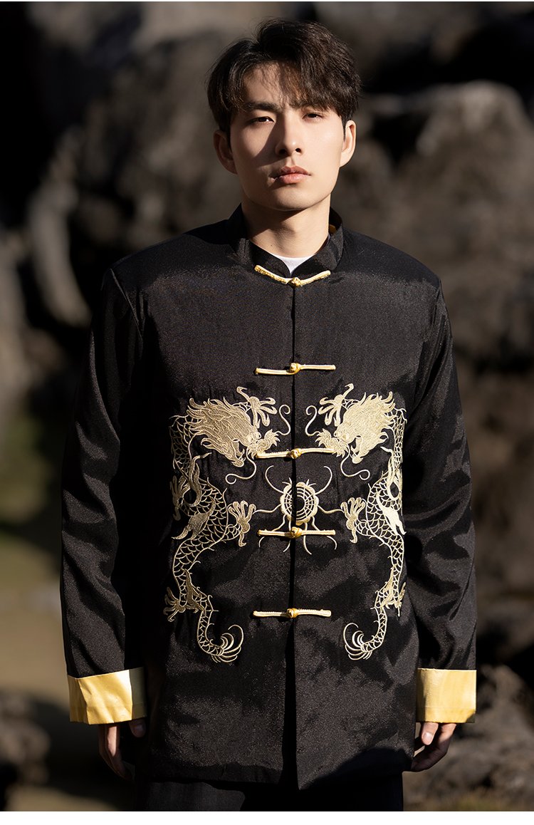 Chinese Style Zhongshan Suit Embroidery Retro Tang Jacket