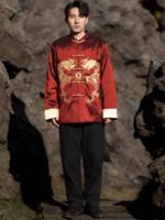Chinese Style Zhongshan Suit Embroidery Retro Tang Jacket - Image 3