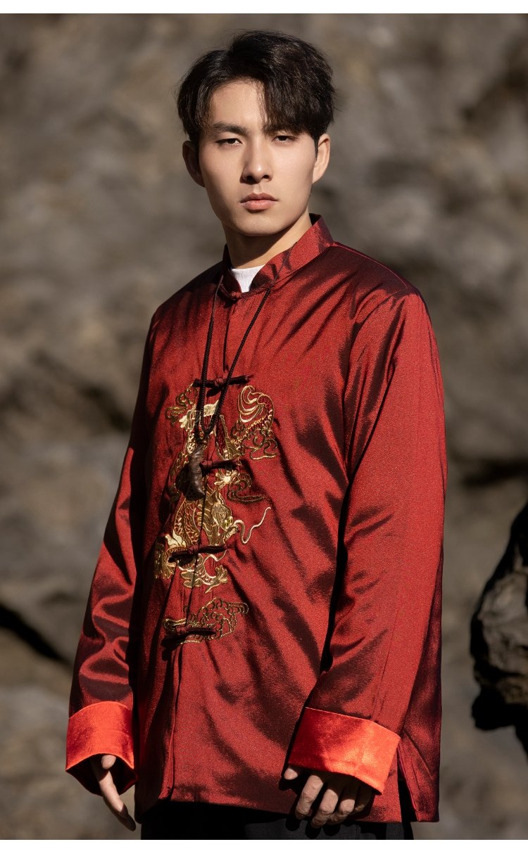Chinese Style Zhongshan Suit Embroidery Retro Tang Jacket