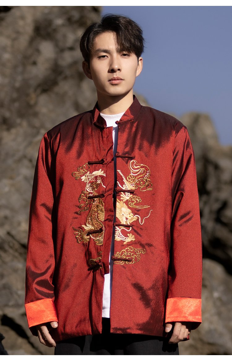 Chinese Style Zhongshan Suit Embroidery Retro Tang Jacket