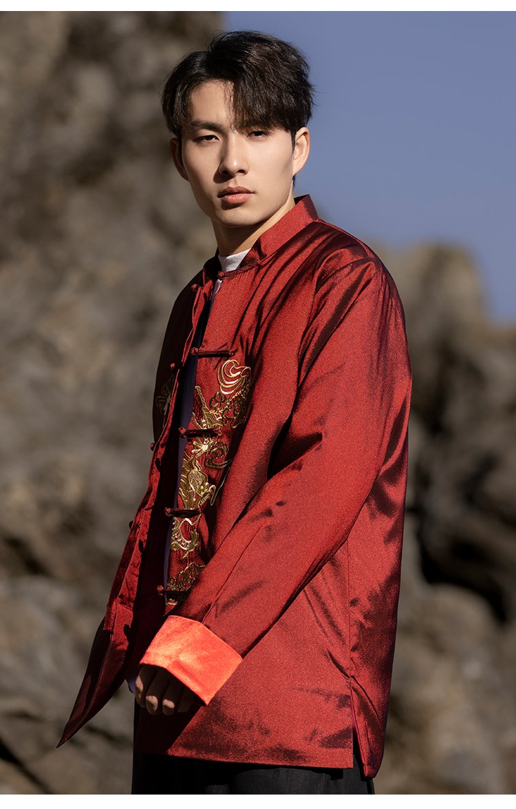 Chinese Style Zhongshan Suit Embroidery Retro Tang Jacket