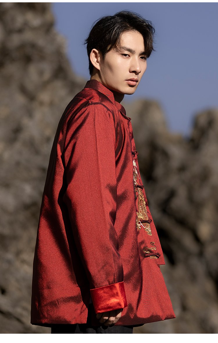 Chinese Style Zhongshan Suit Embroidery Retro Tang Jacket