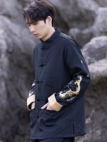Chinese Suit Jacket Tang Style Men’s Cotton Jacket - Image 2