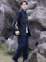 Chinese Suit Jacket Tang Style Men’s Cotton Jacket - Image 3