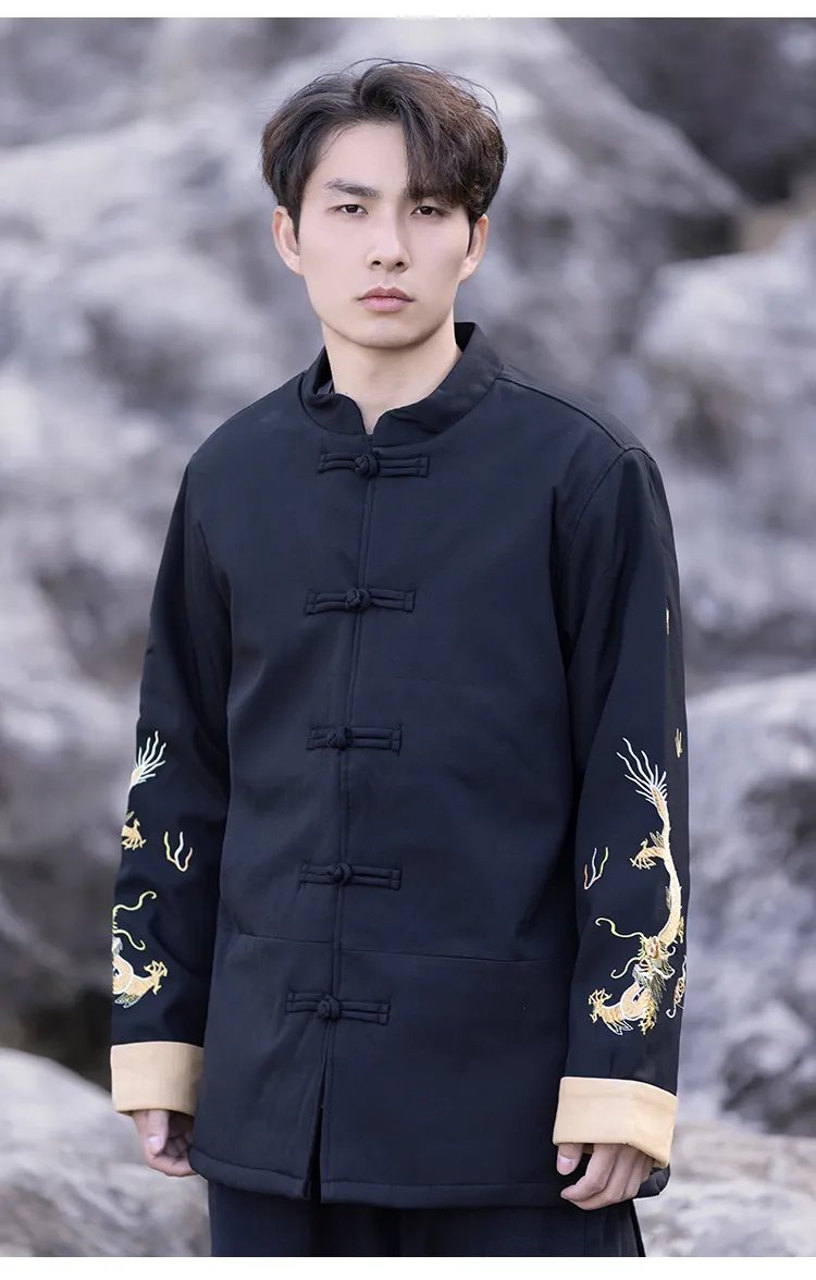 Chinese Suit Jacket Tang Style Men's Cotton Jacket