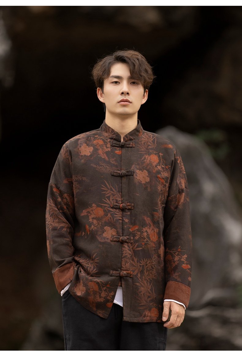 Chinese Tang Suit Loose Tang Style Men's Jacket