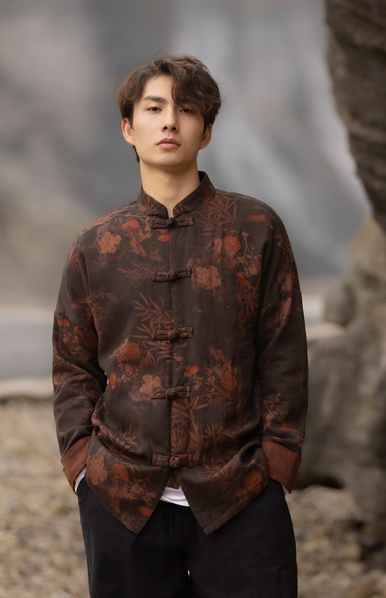 Chinese Tang Suit Loose Tang Style Men's Jacket