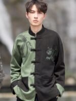 Chinese Tang Suit Men Loose Jacket Top - Image 4