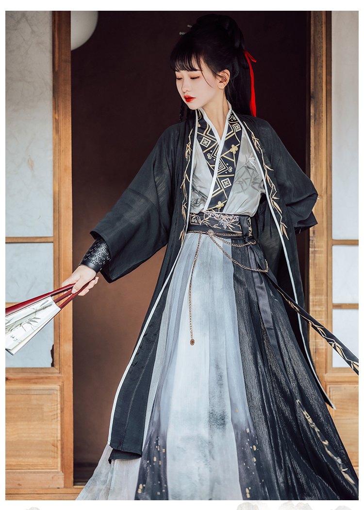 Chinese Traditional Clothing Hanfu Dress Black Hanfu Cospaly