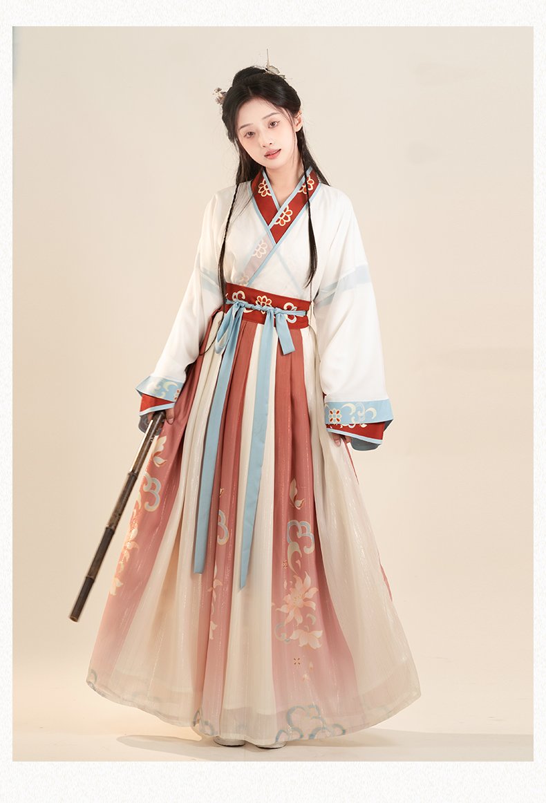 Chinese Traditional Clothing Wei Jin Style Hanfu Dress