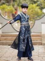 Chinese Traditional Costume Boy Martial Arts Performance Costume