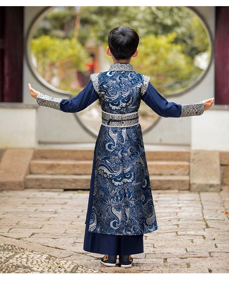 Chinese Traditional Costume Boy Martial Arts Performance Costume