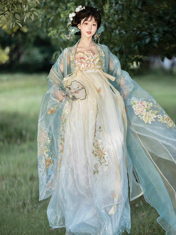 Chinese Traditional Dress For Female Embroidery Hanfu