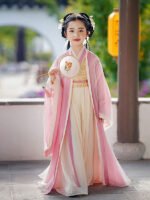 Chinese Traditional Dress For Girls Wei-Jin Style Hanfu - Image 3
