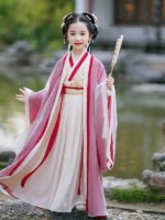 Chinese Traditional Dress For Girls Wei-Jin Style Hanfu - Image 4