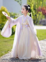 Chinese Traditional Dress For Girls Wei-Jin Style Hanfu - Image 5