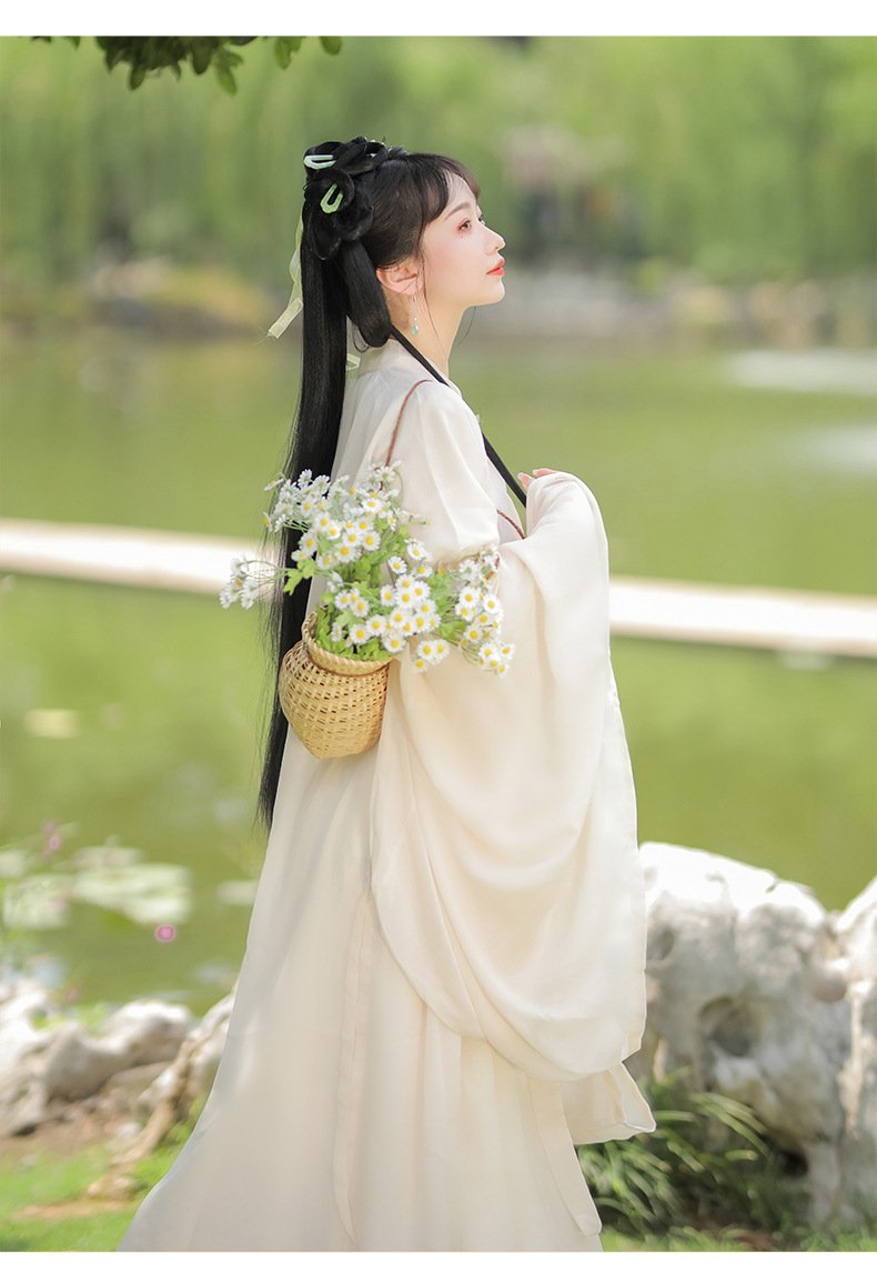 Chinese Traditional Female Clothing Wei Jin Style Hanfu Dress