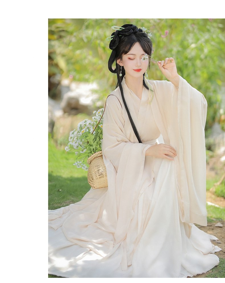 Chinese Traditional Female Clothing Wei Jin Style Hanfu Dress