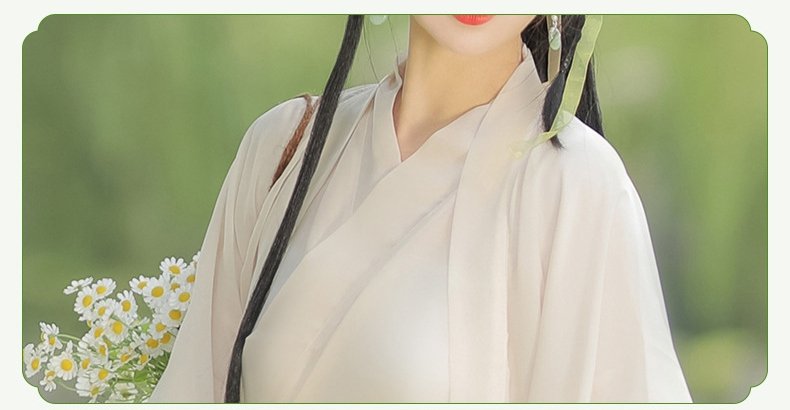 Chinese Traditional Female Clothing Wei Jin Style Hanfu Dress