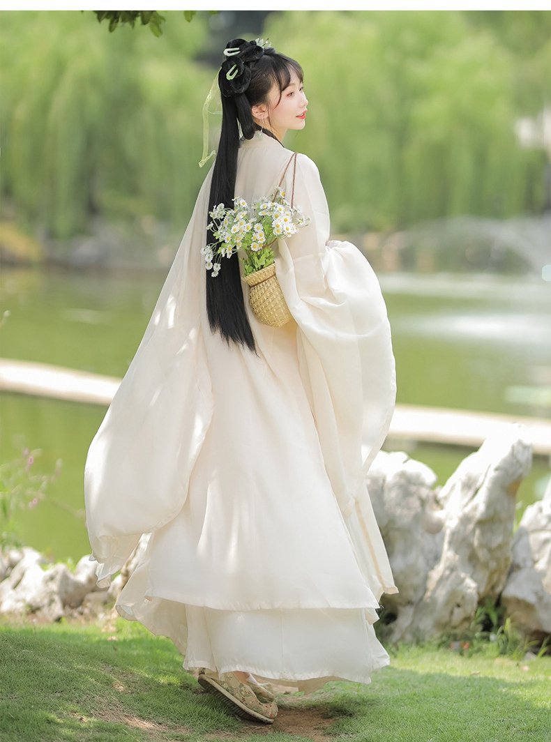 Chinese Traditional Female Clothing Wei Jin Style Hanfu Dress