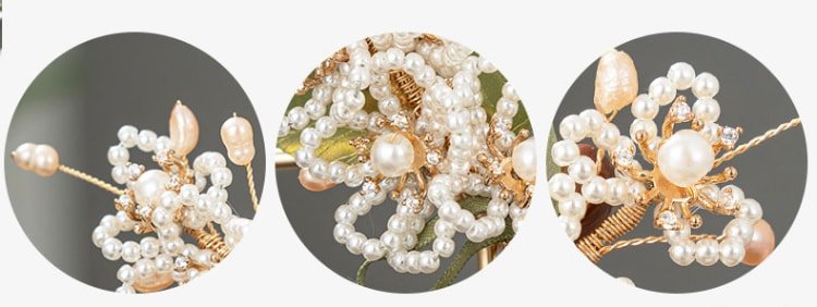 Chinese Traditional Hair Pin Pearl Flower Hair Clip