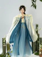Chinese Traditional Han Clothing Embroidery Hanfu Set - Image 2