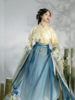 Chinese Traditional Han Clothing Embroidery Hanfu Set - Image 4