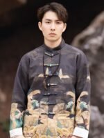 Chinese Traditional Jacket Men’s Loose Fitting Coat - Image 5