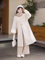 Chinese Winter Clothing fashion hanfu Jacket Pants - Image 2