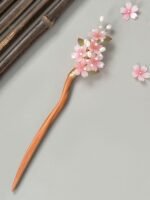 Chinese Wood Hair Pin Sakura Hair Stick - Image 3